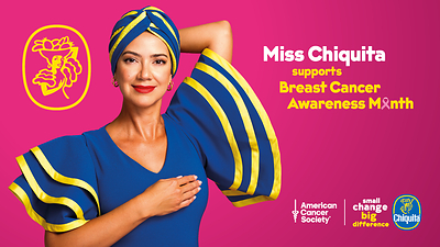 Miss Chiquita Steps Out of the Sticker for the First Time Ever in Honor of Breast Cancer Awareness Month