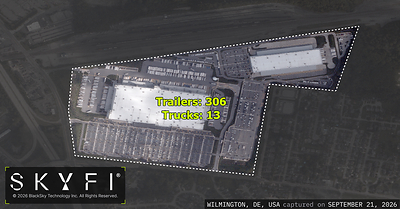 A sample image of SkyFi's imagery and analytics in its 'Satellite Intelligence' Robinhood Agents App. A sample image of SkyFi's imagery and analytics in its 'Satellite Intelligence' Robinhood Agents App.