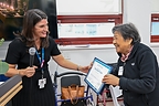Tara Buonocore-Rut, President & CEO of CenterLight Healthcare PACE with honored participant