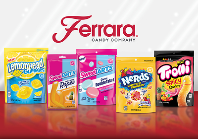 New candy innovations include Lemonhead® Gummies, SweeTARTS® Pineapple Punch Ropes, SweeTARTS® Double Takes, NERDS® Gummy Clusters® Cherry Lemonade and Trolli® Spicy Crawlers®