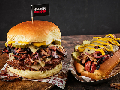 Available October 6 for a limited time at participating locations, Smashburger launches its New York Pastrami Smash and New York Pastrami Big Dog. Available October 6 for a limited time at participating locations, Smashburger launches its New York Pastrami Smash and New York Pastrami Big Dog.
