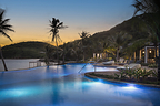 Poolside at Twilight on Deadman's Beach at Peter Island Resort