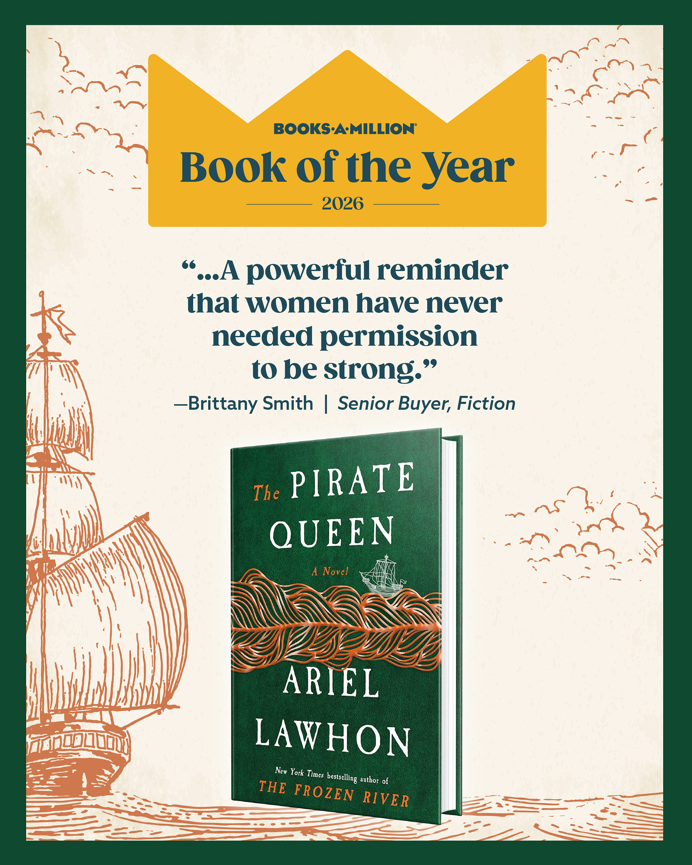 Books-A-Million wählt "The Pirate Queen" zum Buch des Jahres 2026