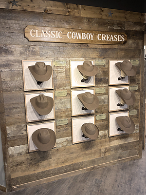 Cavender's showcases the styles of hat creases at Cavender's World's Largest Western Hat Store Cavender's showcases the styles of hat creases at Cavender's World's Largest Western Hat Store