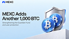 MEXC Adds Another 1,000 BTC to Guardian Fund, Strengthening User Protection
