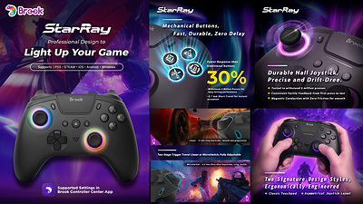 Le contrôleur sans fil Brook StarRay est désormais disponible -- Compatibilité native avec la PS5 et commandes inspirées de la Xbox