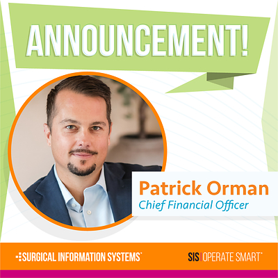 Surgical Information Systems Appoints Patrick Orman as Chief Financial Officer