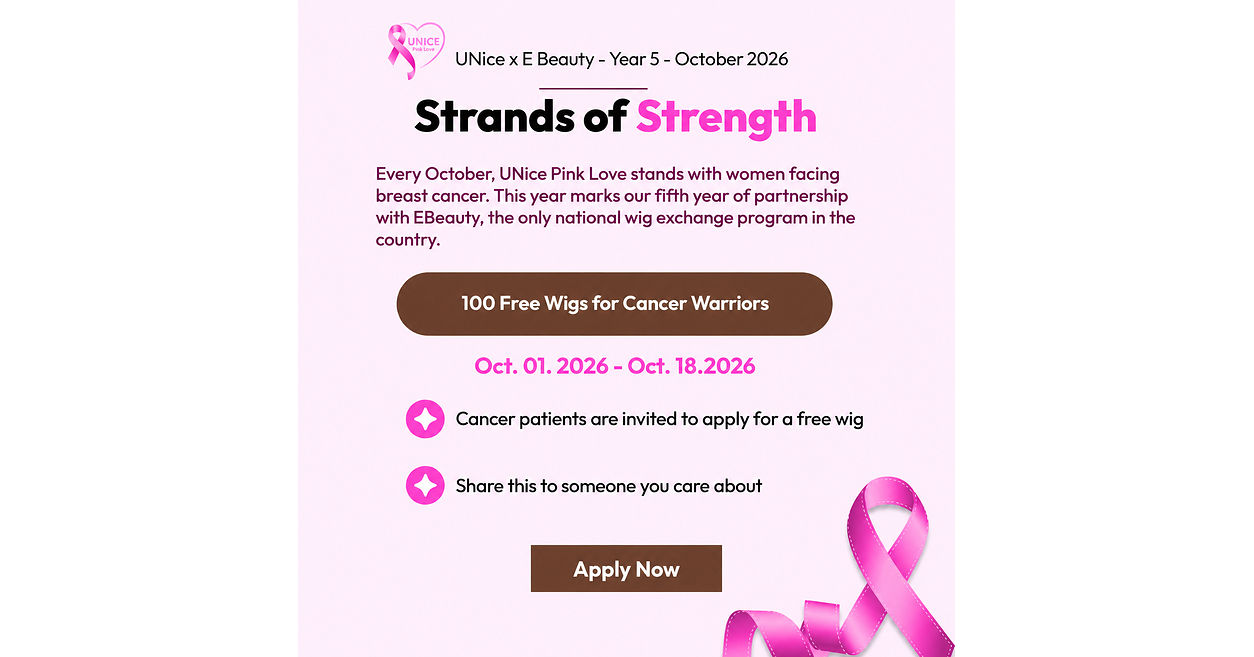 UNice Hair and EBeauty Mark 5th Year of Partnership With 100 Free Wigs