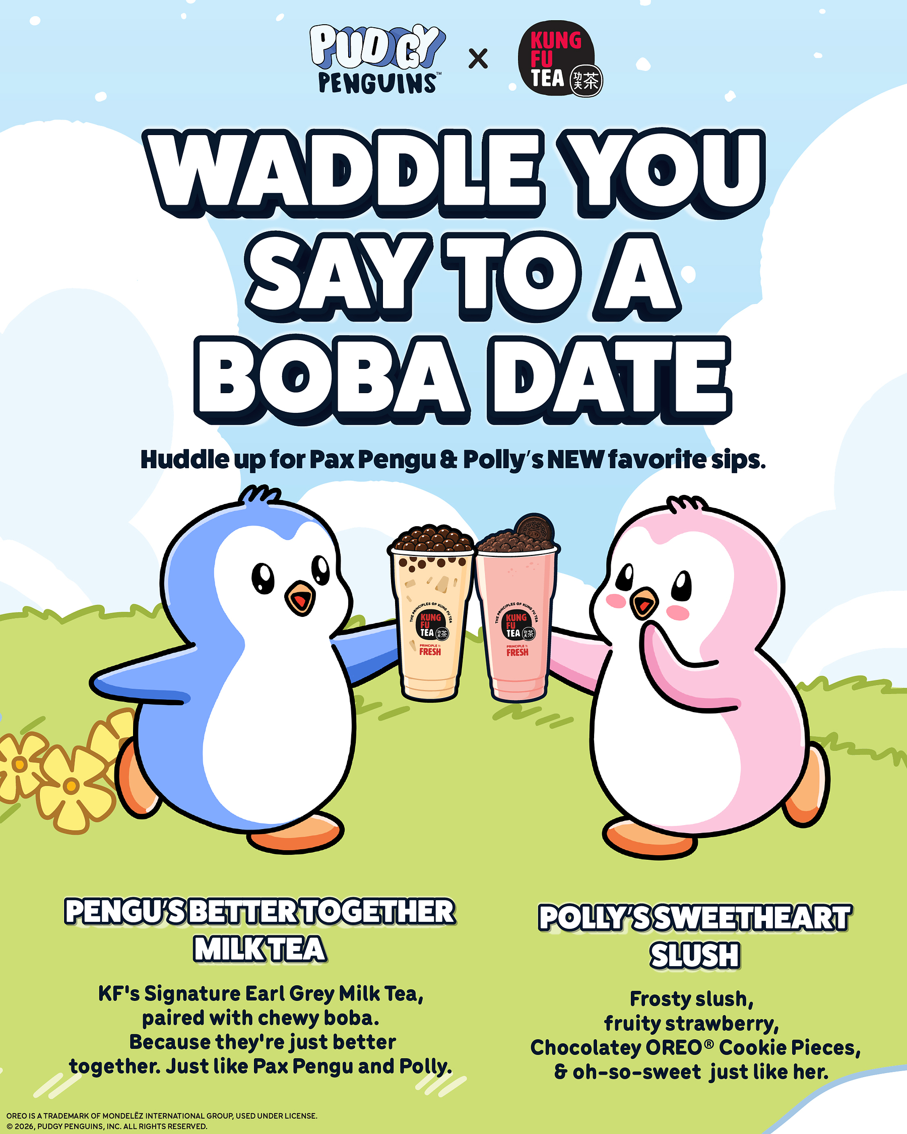 Meet Your New Boba Date! Pudgy Penguins Waddles Into Kung Fu Tea for a Limited-Time Collaboration