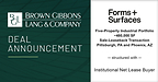 BGL's Real Estate Team Advises Forms+Surfaces on Sale-Leaseback with Institutional Net Lease Buyer