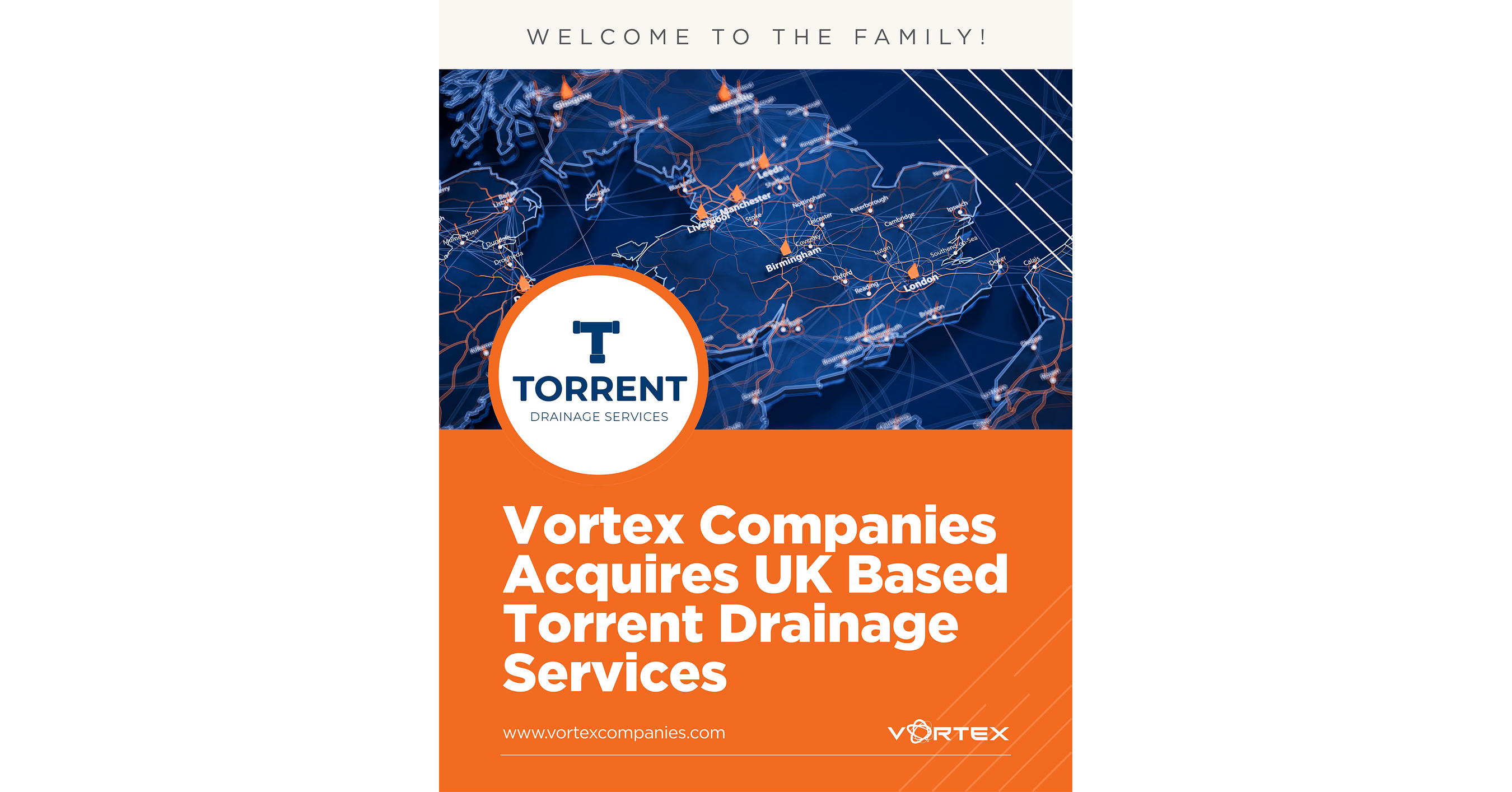 Vortex Companies Bolsters UK Services Business to Enhance Project Delivery with Acquisition of Torrent Drainage Services