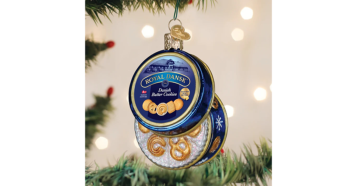 Old World Christmas Turns the Holiday Favorite Royal Dansk® Cookie Tin Into a Glass Ornament