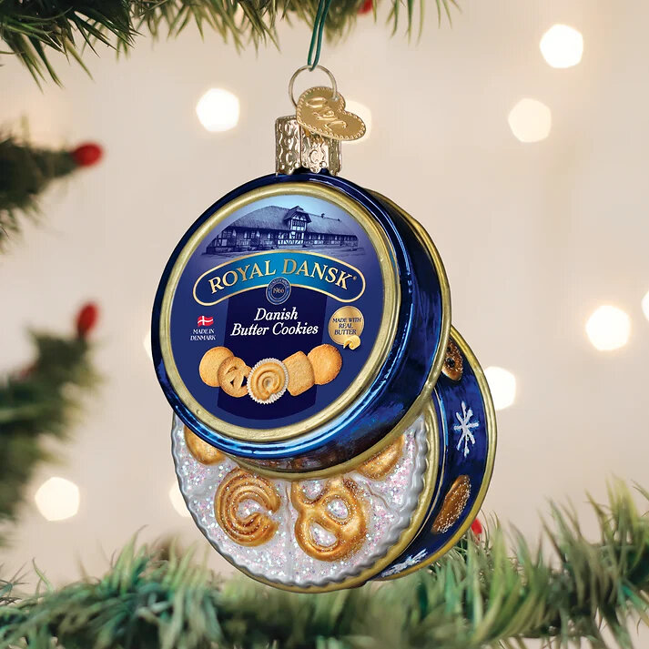 Old World Christmas Turns the Holiday Favorite Royal Dansk® Cookie Tin Into a Glass Ornament