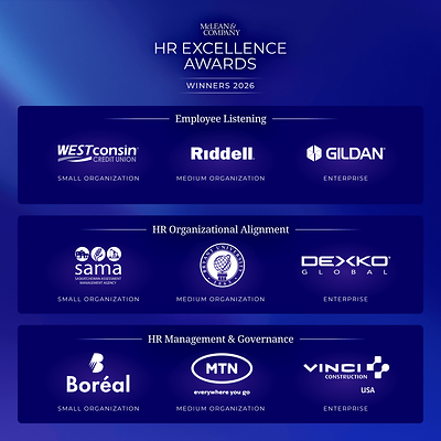 McLean & Company Names Nine Winners in Inaugural HR Excellence Awards Program