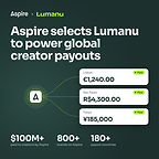 Aspire Selects Lumanu to Power Global Creator Payouts