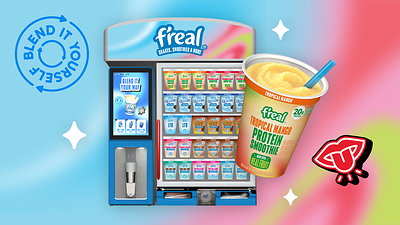 f’real Unveils Protein Smoothies, Brand Packaging Evolution and Next-Generation Blender at 2026 NACS Show