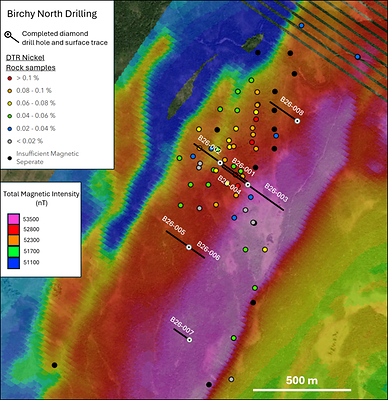 Figure 2 – Birchy North Completed Drill Holes