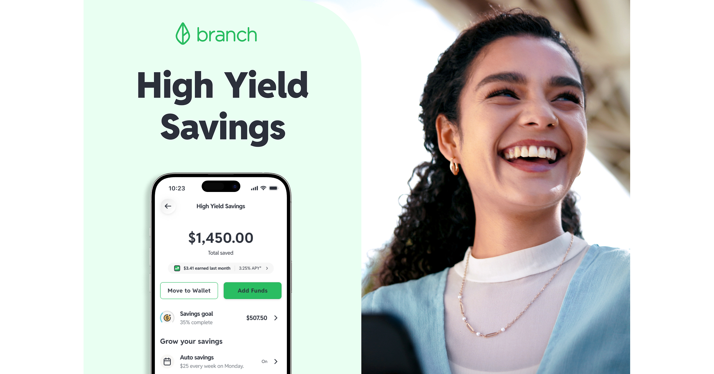 Branch Launches New High Yield Savings Feature