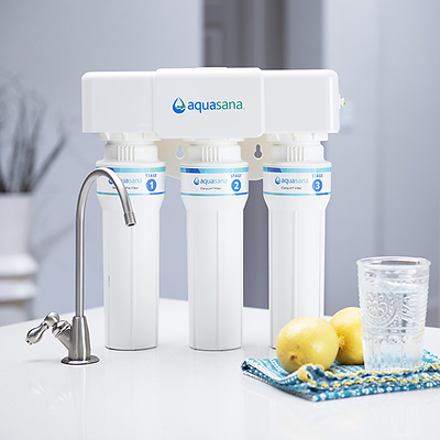 Save up to 64% on the Aquasana Claryum 3-Stage Max Flow under sink filtration system..