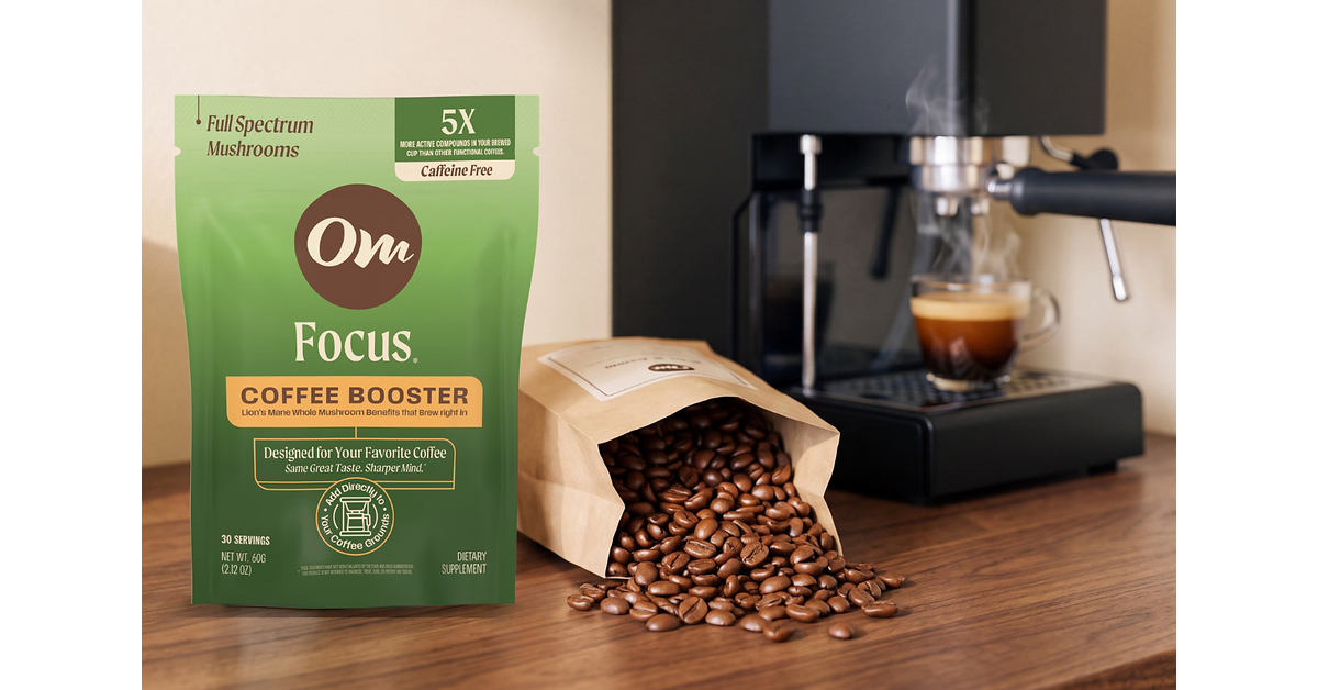 OM MUSHROOMS SAYS "DON'T F*** WITH MY COFFEE" WITH NEW FOCUS LION'S MANE COFFEE BOOSTER