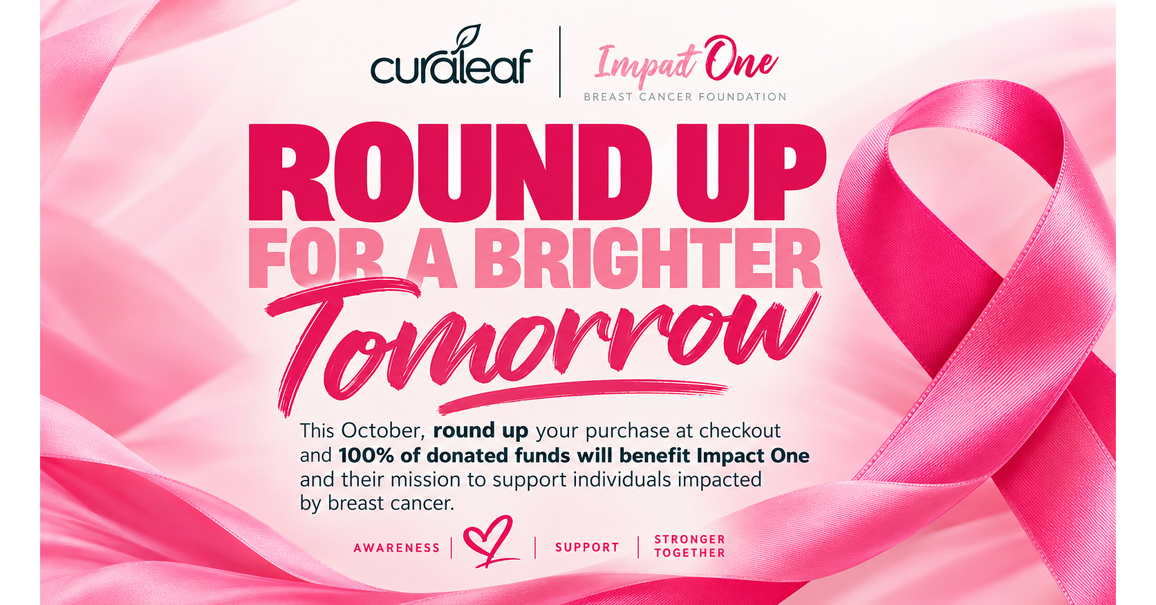Curaleaf Marks Seven Years and $600,000 Donated For Breast Cancer Action Month