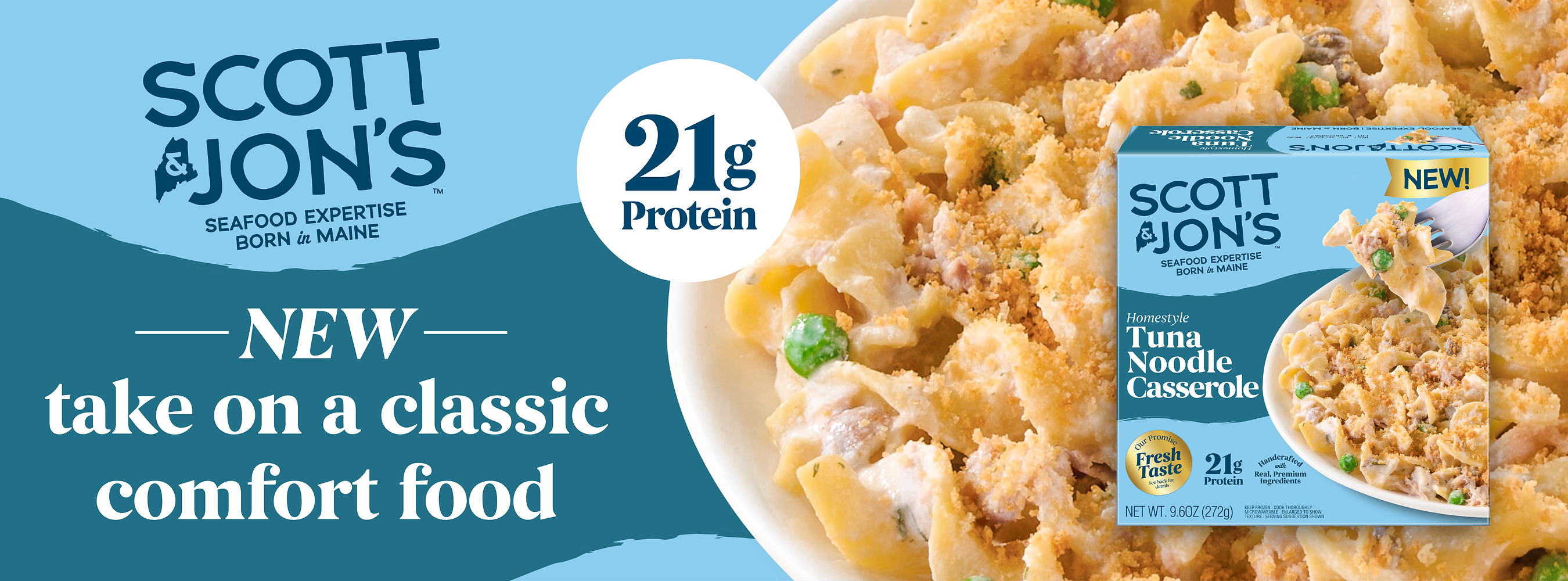 Scott &amp; Jon's Expands Its Seafood Lineup with a Fresh Take on Homestyle Tuna Noodle Casserole