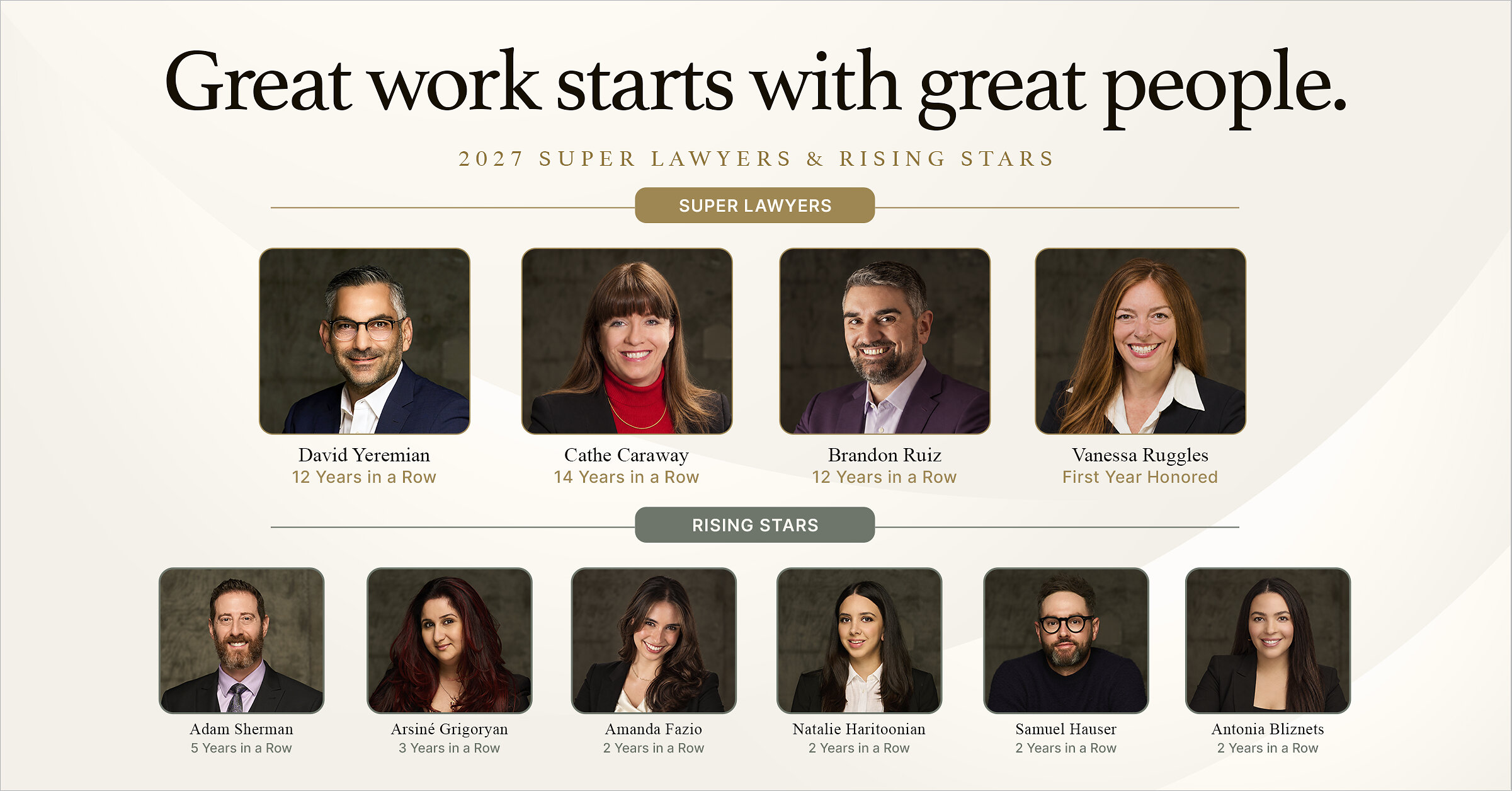 D.Law : Dix avocats nommés sur les listes Southern California Super Lawyers 2027