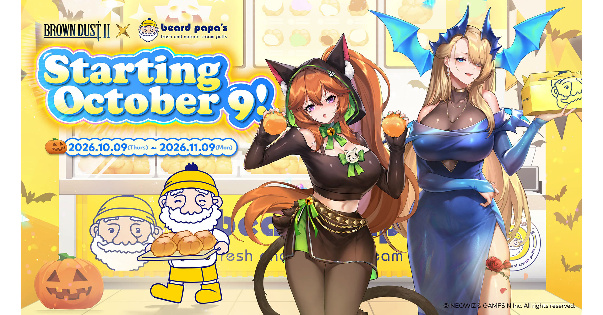 BrownDust2 and Beard Papa's Team Up for a Sweet Halloween Collaboration Across the U.S.