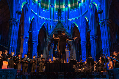 Maestro Malcolm J. Merriweather conducts the LUMINISCENCE Choir and Orchestra at St. Patrick's Cathedral in New York City. Maestro Malcolm J. Merriweather conducts the LUMINISCENCE Choir and Orchestra at St. Patrick's Cathedral in New York City.