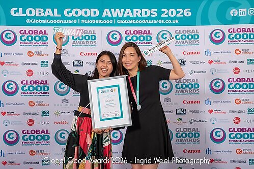 Evie Wang (right), Co-founder and COO of PatientsForce, and April Li (left), Head of EAP, receiving the Silver award for Global Good Trailblazer of the Year at the Global Good Awards 2026, BMA House, London. (Photo Credit: Global Good Awards) This image opens in the lightbox