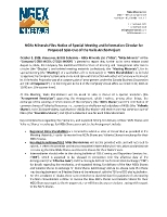 NGEx Minerals Files Notice of Special Meeting and Information Circular for Proposed Spin-Out of the Valle Ancho Project