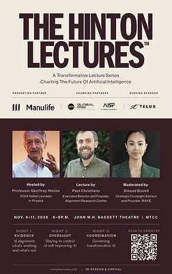 Manulife Announces Presenting Partnership of The Hinton Lectures™ on AI Safety