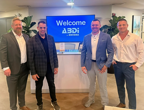 From left: Nathan Varn, SVP of Sales, Envera Systems; Roy Nakdimon, founder of ABDi; Devon Watson, President and CEO, Envera Systems; and Gilbert Ruiz, Director of Operations, ABDi