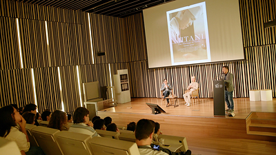 Post-screening discussion with students at the Basque Culinary Center.