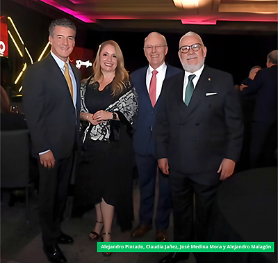 Alejandro Pintado, Claudia Jañez, José Medina Mora y Alejandro Malagón Alejandro Pintado, Claudia Jañez, José Medina Mora y Alejandro Malagón
