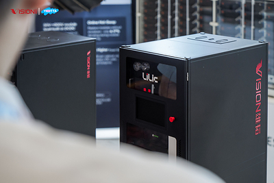  LiLic Sidecar high-voltage DC power solution at Vision Group's booth during YOTTA 2026 in Las Vegas
