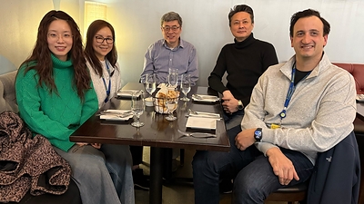 SereNeuro Therapeutics founding team (left to right): Zhuolun (Poppy) Wang, Ph.D., co-founder; Tea Soon Park, Ph.D., Head of Cell Therapy; Xinzhong Dong, Ph.D., co-founder; Gabsang Lee, D.V.M., Ph.D., co-founder; and Daniel Saragnese, MBA, CEO and co-founder. Photo courtesy of SereNeuro Therapeutics.