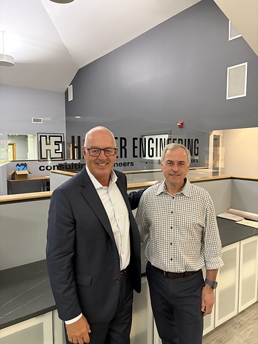  Keith Johnston, President and CEO of GF and Len Kleinjan, President of Haeger Engineering