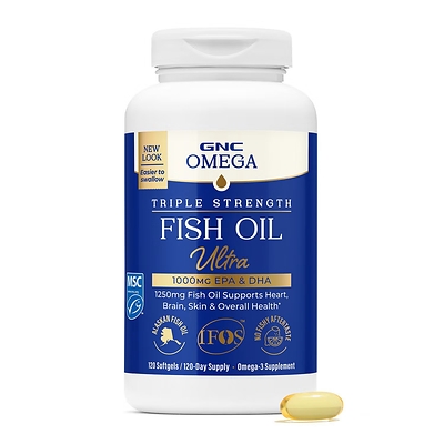 GNC Omega Triple Strength Fish Oil Ultra now available in-store nationwide and at GNC.com.