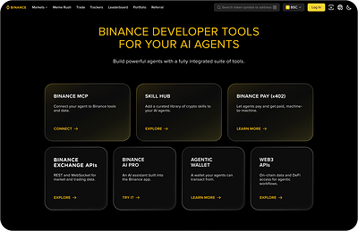 Binance Agent OS is a developer platform connecting AI applications to Binance's trading, market data, wallet, payment and on-chain capabilities across crypto and traditional markets. Binance Agent OS is a developer platform connecting AI applications to Binance's trading, market data, wallet, payment and on-chain capabilities across crypto and traditional markets.