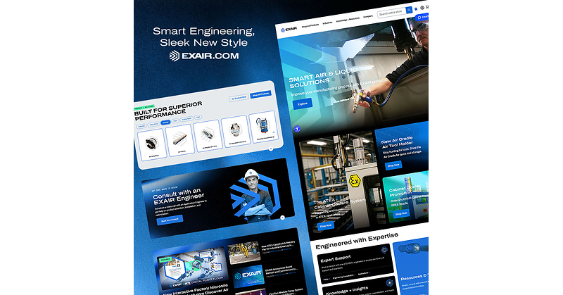 NEW PRODUCT: EXAIR Launches Redesigned Website for Enhanced Digital Experience