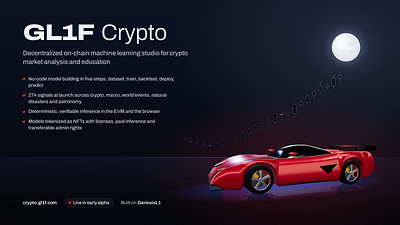 GenesisL1 Launches GL1F Crypto, a Decentralized On-Chain Machine Learning Studio for Cryptocurrency Market Analysis and Education
