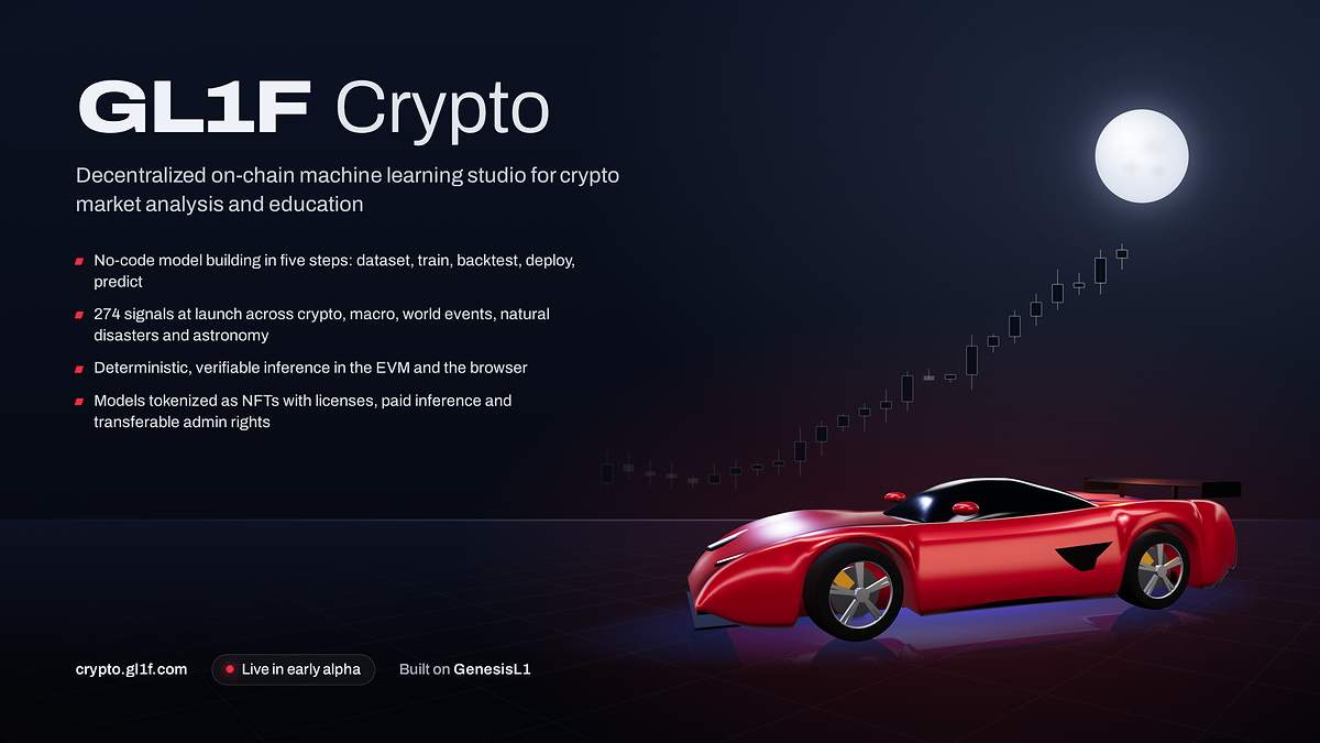 GenesisL1 Launches GL1F Crypto, a Decentralized On-Chain Machine Learning Studio for Cryptocurrency Market Analysis and Education