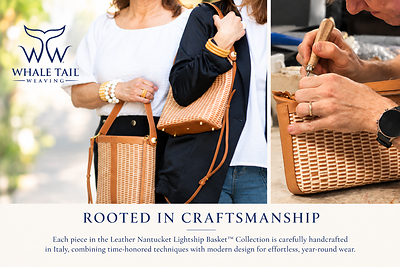 Whale Tail Weaving Launches the First-Ever Leather Nantucket Lightship Basket™ Collection, Expanding an American Heritage Craft for Modern, Year-Round Wear