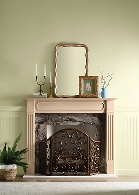 Pickled Oak, the Minwax® 2027 Color of the Year, pairs natural wood beauty with Celery, the Color of the Year from Sherwin-Williams® and HGTV Home® by Sherwin-Williams, in a fireplace setting that reflects the growing desire for calm, intentional interiors. Pickled Oak, the Minwax® 2027 Color of the Year, pairs natural wood beauty with Celery, the Color of the Year from Sherwin-Williams® and HGTV Home® by Sherwin-Williams, in a fireplace setting that reflects the growing desire for calm, intentional interiors.