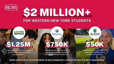 Rich Family Foundation Invests More Than $2 Million to Support Buffalo, NY Education