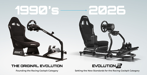 Showing the first commercial racing simulator in the 1990s and the newest innovation of Playseat® that comes out later this year. Showing the first commercial racing simulator in the 1990s and the newest innovation of Playseat® that comes out later this year.