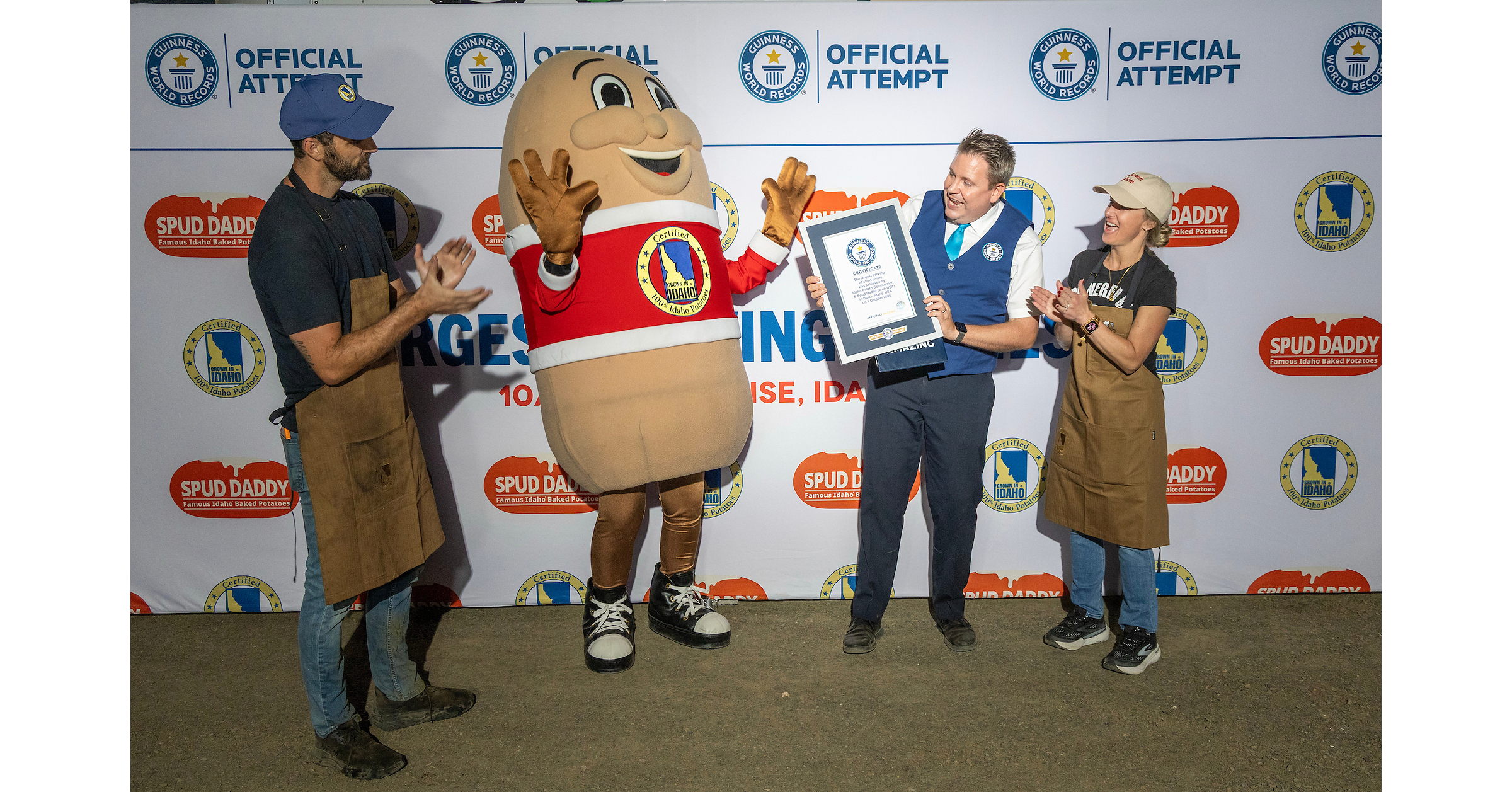 AMERICA, THIS ONE'S FOR YOU: IDAHO BRINGS WORLD'S LARGEST SERVING OF FRENCH FRIES RECORD BACK TO THE U.S.