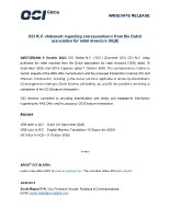 OCI N.V. statement regarding correspondence from the Dutch association for retail investors (VEB)