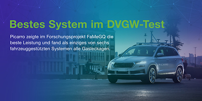 Bestes System im DVGW-Test. Picarro zeigte im Forschungsprojekt FaMeGQ die beste Leistung und fand als einziges von sechs fahrzeuggestützten Systemen alle Gasleckagen.